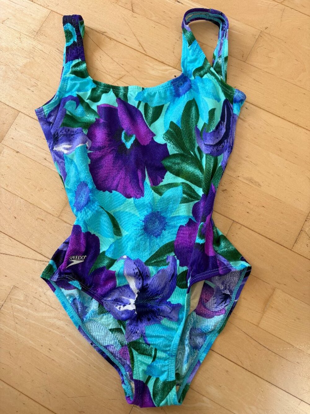 Vintage 90s Y2K Speedo Hawaiian Floral Flowers 1 Piece Swimsuit Bathing Suit 6